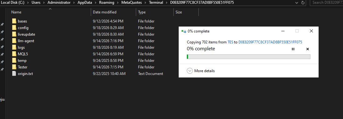Paste Folder MQL5